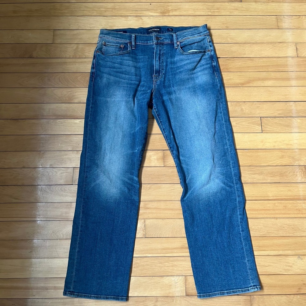 Lucky Brand 363 Straight Leg Mens Jeans 33x30 Medium Wash Blue Denim Pants